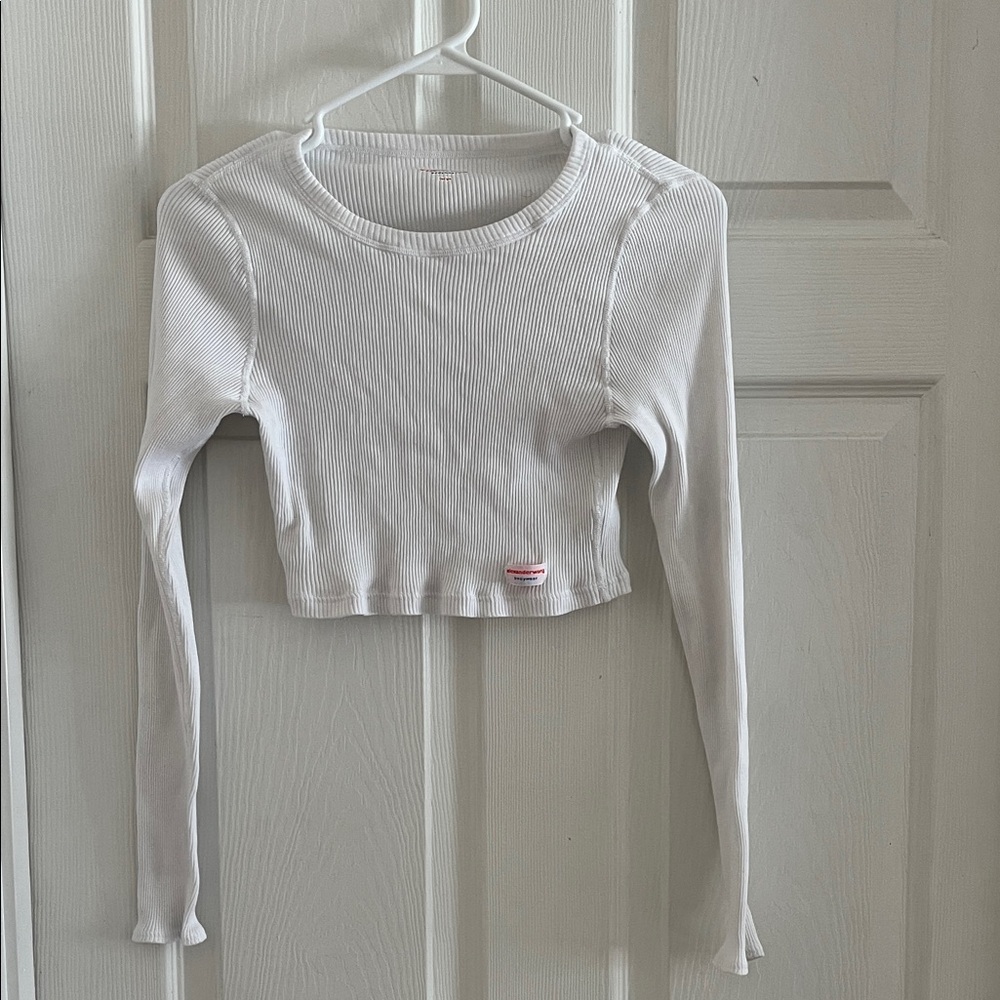 Alexander Wang Ribbed White Top